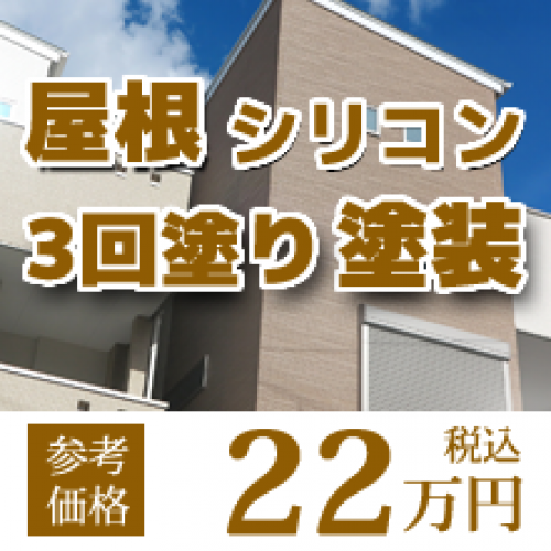 屋根シリコン3回塗り塗装工事